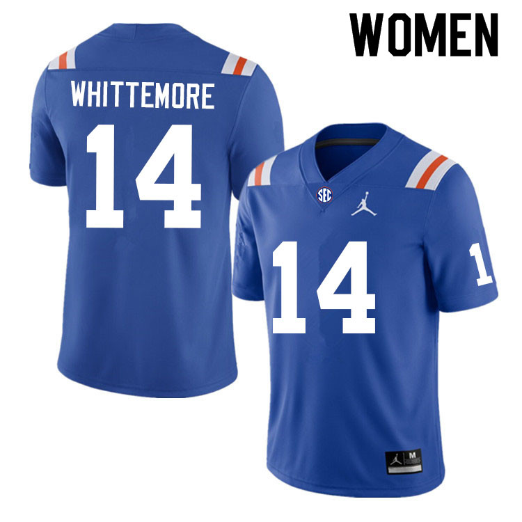 Women #14 Trent Whittemore Florida Gators College Football Jerseys Sale-Throwback